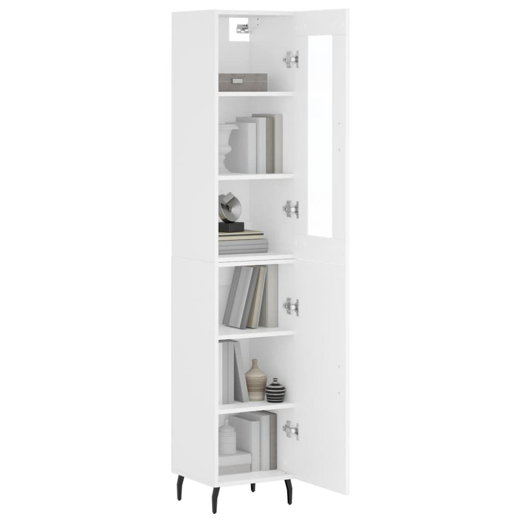 vidaXL Ντουλάπι Λευκό 34,5 x 34 x 180 εκ. από Επεξεργασμένο Ξύλο