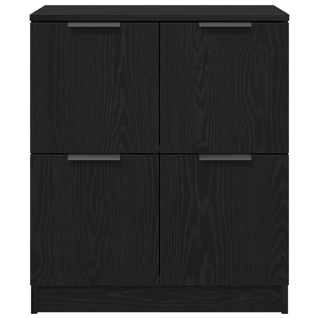 vidaXL Μαύρος Δρυς Μπουφές - 60 x 30 x 70 εκ. - Κατασκευασμένος από Επεξεργασμένο Ξύλο