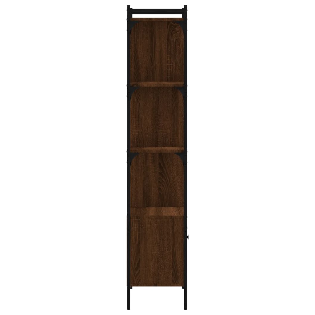 vidaXL Βιβλιοθήκη με Πόρτα Καφέ Δρυς 44,5x30x154,5 εκ. Επεξ. Ξύλο