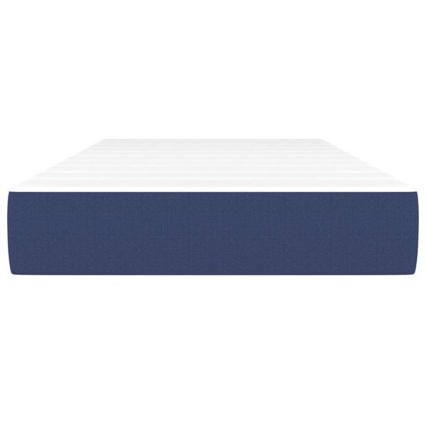 vidaXL Στρώμα με Pocket Springs Μπλε 90x190x20 εκ. Υφασμάτινο