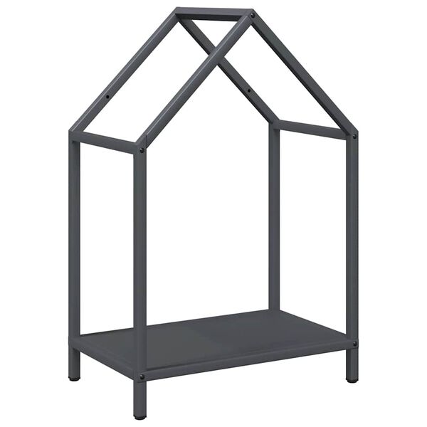 vidaXL Ράφι για καυσόξυλα Ανθρακί 40x25x60 εκ. Ατσάλι ψυχρής έλασης