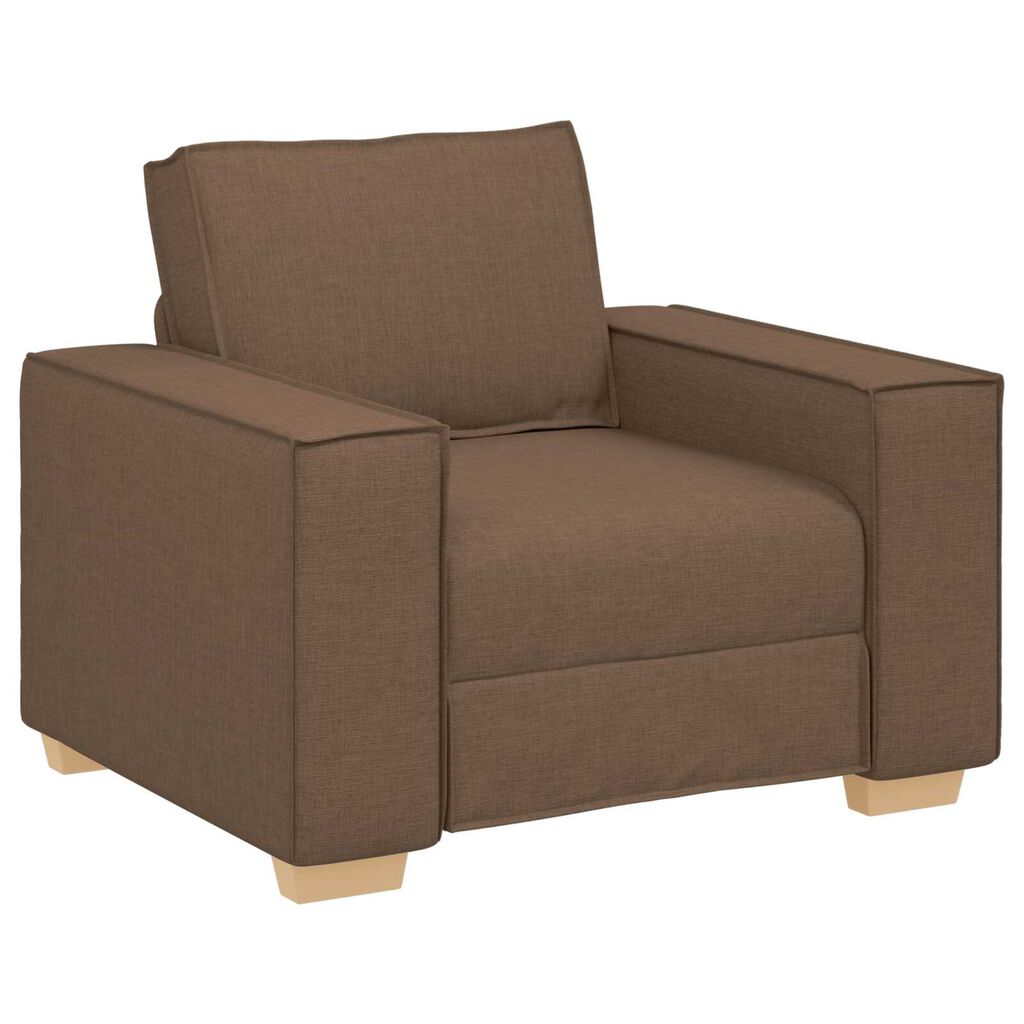 vidaXL Σετ Καναπέ με μαξιλάρι 3 pcs Καφέ 220 x 78 x 84 εκ. ύφασμα