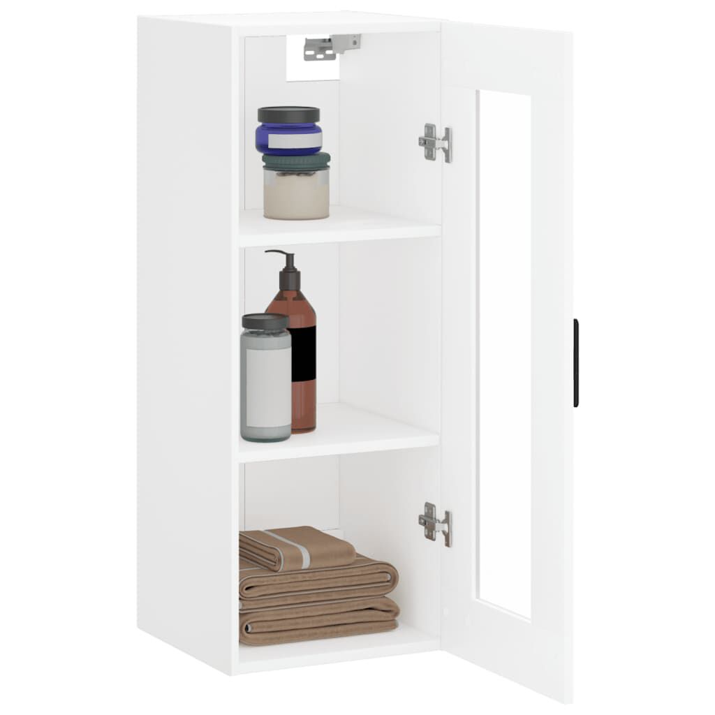 vidaXL Ντουλάπι Τοίχου Λευκό 34,5 x 34 x 90 εκ.