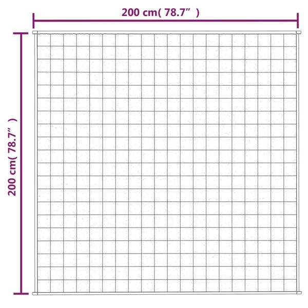 vidaXL Κουβέρτα Βαρύτητας Γκρι 200 x 200 εκ. 9 κ. Υφασμάτινη