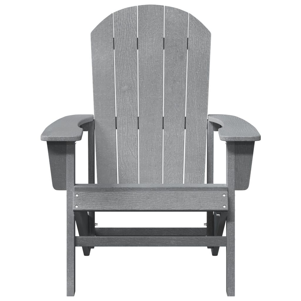 vidaXL Καρέκλα Adirondack Ανοιχτό γκρι 74x82x91 cm HDPE