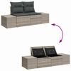 vidaXL Σετ Καναπέ Κήπου 7 pcs Ανοιχτό γκρι συνθετικό ρατάν