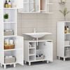 vidaXL Ντουλάπι Νιπτήρα Γυαλιστερό Λευκό 60x32x53,5 εκ. Επεξ. Ξύλο