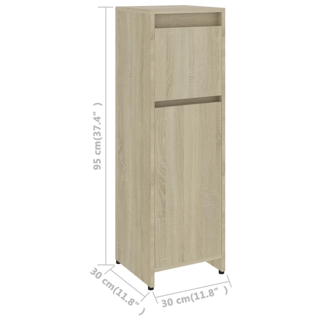 vidaXL Στήλη Μπάνιου Sonoma Δρυς 30 x 30 x 95 εκ. από Επεξ. Ξύλο