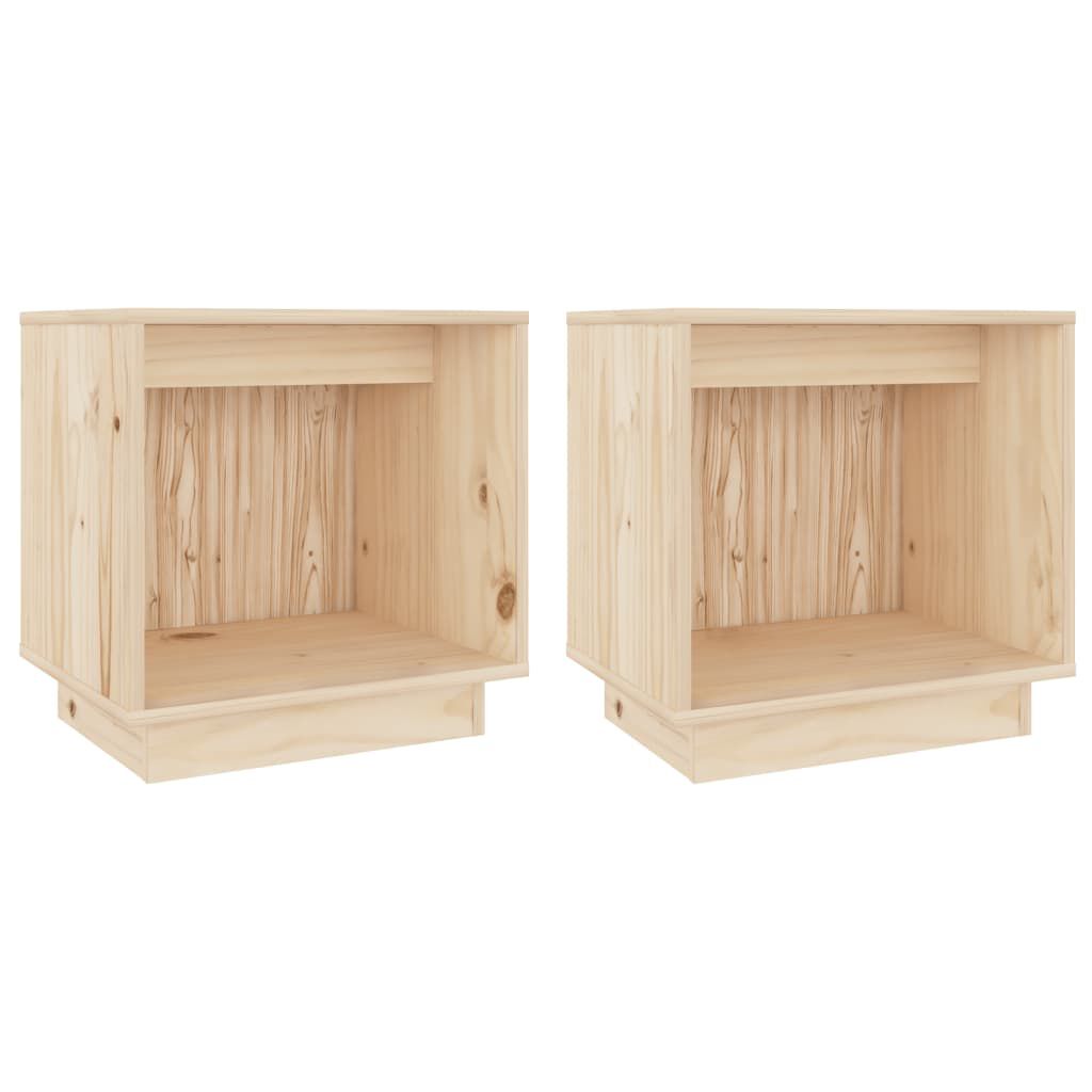 vidaXL Κομοδίνα 2 τεμ. 40 x 30 x 40 εκ. από Μασίφ Ξύλο Πεύκου