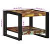 vidaXL Τραπεζάκι σαλονιού πολύχρωμο 50x50x38cm Ξύλο μασίφ αναγεννημένο