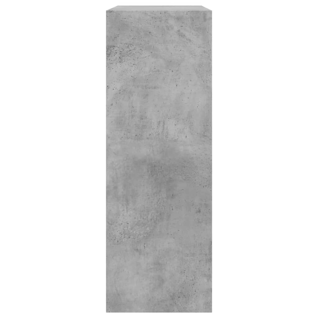 vidaXL Παπουτσοθήκη Γκρι Σκυροδέματος 80x34x96,5εκ. Επεξεργασμένο Ξύλο
