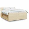 vidaXL &Kappa;&rho;&epsilon;&beta;ά&tau;&iota; Boxspring &mu;&epsilon; &Sigma;&tau;&rho;ώ&mu;&alpha; &Kappa;&rho;&epsilon;&mu; 200x200 &epsilon;&kappa;. &Upsilon;&phi;&alpha;&sigma;&mu;ά&tau;&iota;&nu;&omicron;