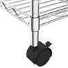 vidaXL Ραφιέρα 3 Επιπέδων με Τροχούς Χρωμέ 60x35x81 εκ. 150 κ.