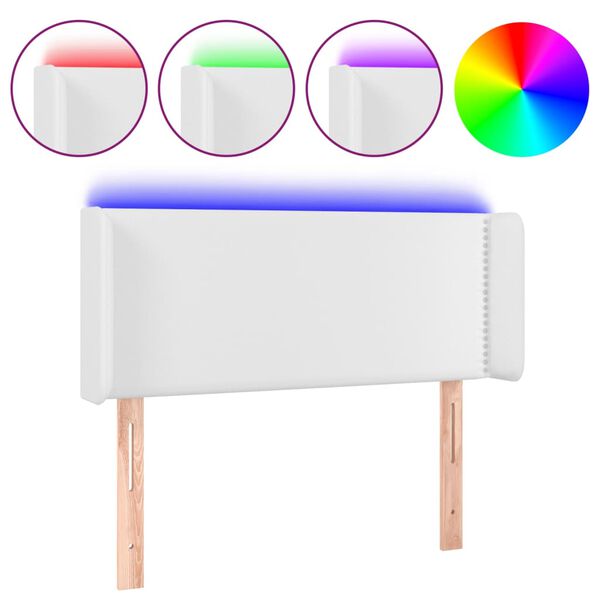 vidaXL &Kappa;&epsilon;&phi;&alpha;&lambda;ά&rho;&iota; &Kappa;&rho;&epsilon;&beta;&alpha;&tau;&iota;&omicron;ύ LED &Lambda;&epsilon;&upsilon;&kappa;ό 93x16x78/88&epsilon;&kappa;. &alpha;&pi;ό &Sigma;&upsilon;&nu;&theta;&epsilon;&tau;&iota;&kappa;ό &Delta;έ&rho;&mu;&alpha;