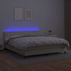 vidaXL &Kappa;&rho;&epsilon;&beta;ά&tau;&iota; Boxspring &mu;&epsilon; &Sigma;&tau;&rho;ώ&mu;&alpha; & LED &Kappa;&rho;&epsilon;&mu; 180x200 &epsilon;&kappa;. &Sigma;&upsilon;&nu;&theta;. &Delta;έ&rho;&mu;&alpha;