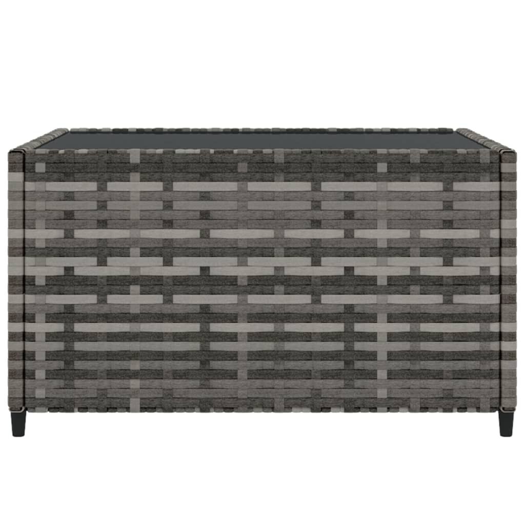 vidaXL Τραπέζάκι Κήπου Τετράγωνο Γκρι 50x50x30 εκ. από Συνθετικό Ρατάν