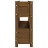 vidaXL Ζαρντινιέρα Καφέ Μελί 77 x 25 x 66 εκ. από Μασίφ Ξύλο Πεύκου