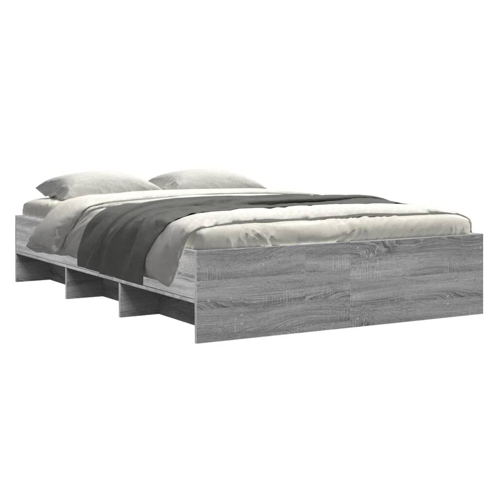 vidaXL Πλαίσιο Κρεβατιού Γκρι Sonoma 120 x 190 εκ. Επεξεργασμένο Ξύλο
