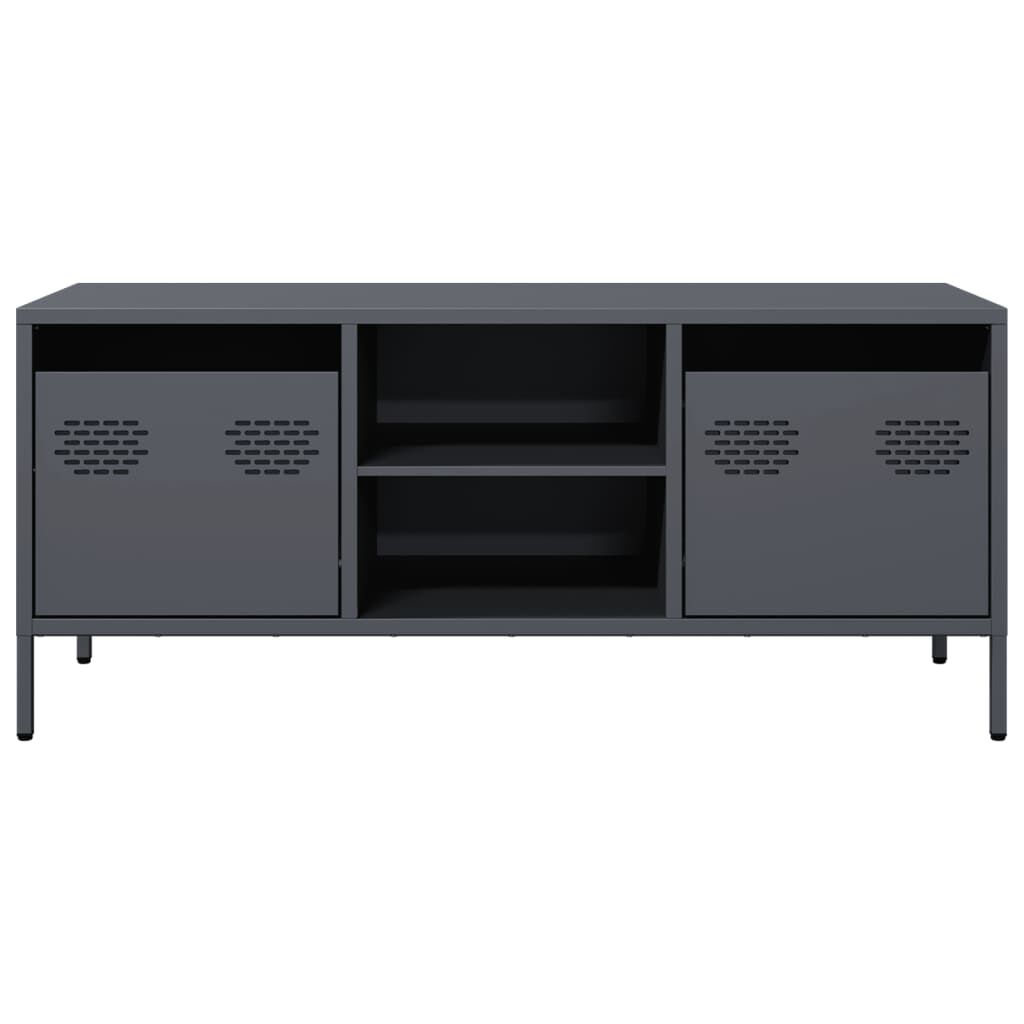 vidaXL Έπιπλο Τηλεόρασης Ανθρακί 101,5x39x43,5εκ. Ατσάλι Ψυχρής Έλασης