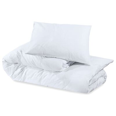 vidaXL Σετ Παπλωματοθήκης Λευκό 225x220 εκ. Ελαφρύ Ύφασμα Μικροϊνών