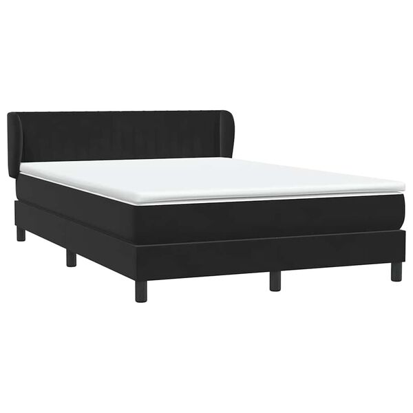 vidaXL Box Spring &Kappa;&rho;&epsilon;&beta;ά&tau;&iota; &mu;&epsilon; &sigma;&tau;&rho;ώ&mu;&alpha; &Mu;&alpha;ύ&rho;&omicron; 160x220 cm &Beta;&epsilon;&lambda;&omicron;ύ&delta;&iota;&nu;&omicron;