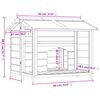 vidaXL Σπίτι Σκύλου Καφέ 96 x 87 x 80,5 εκ. από Μασίφ Ξύλο Πεύκου