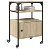 vidaXL Βάση Εκτυπωτή 3 Επιπέδων Sonoma Δρυς 50x40x76 εκ Επεξ. Ξύλο