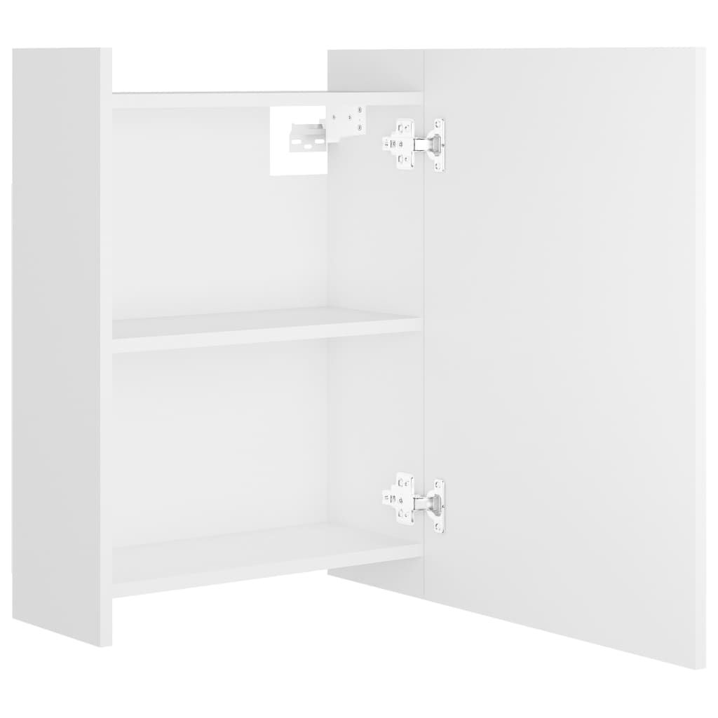 vidaXL Καθρέφτης Μπάνιου Λευκός 62,5 x 20,5 x 64 εκ. από Επεξ. Ξύλο