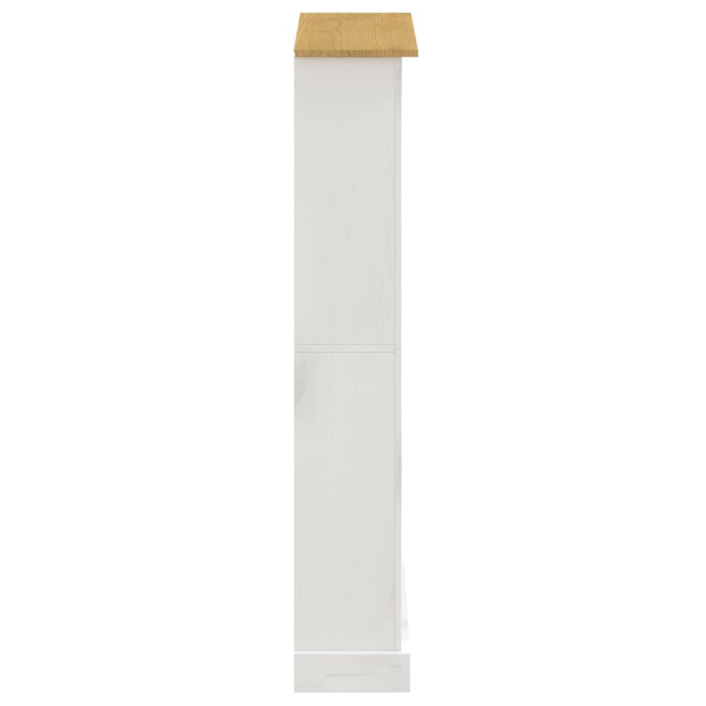 vidaXL Βιβλιοθήκη 4 Επ. Μεξικ. Στιλ Corona Λευκό 80x29x150 εκ.