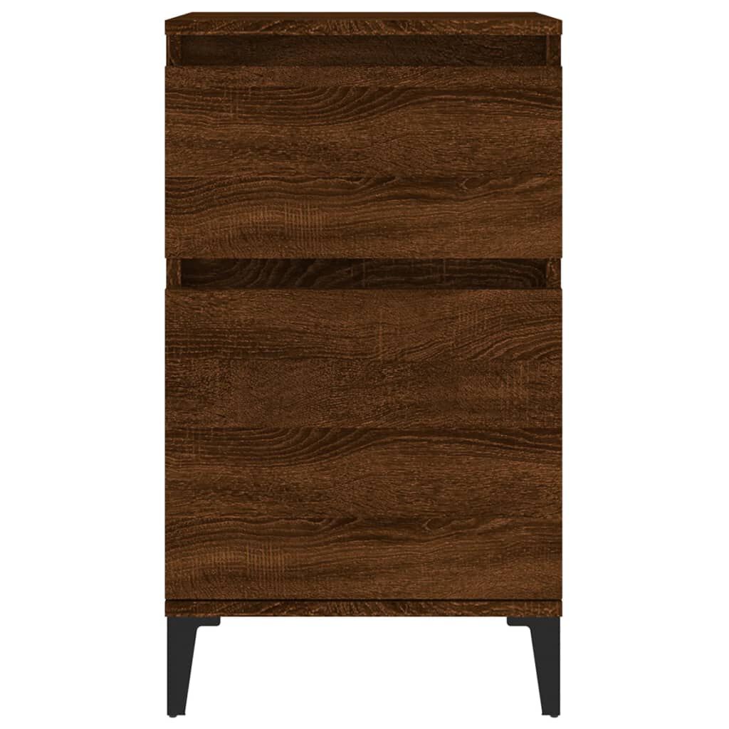 vidaXL Κομοδίνα 2 τεμ. Καφέ Δρυς 40x35x70 εκ.