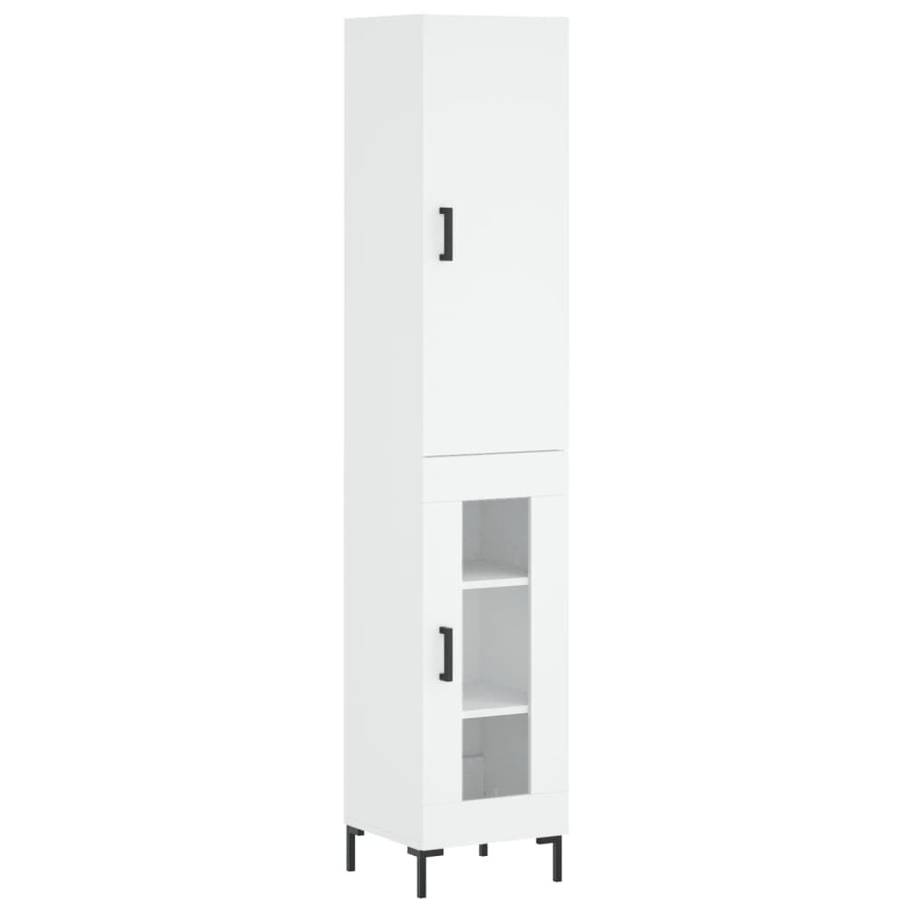 vidaXL Ντουλάπι Λευκό 34,5 x 34 x 180 εκ. από Επεξεργασμένο Ξύλο