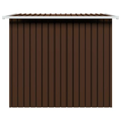 vidaXL Αποθήκη Κήπου Καφέ 194 x 121 x 181 εκ. Ατσάλινη
