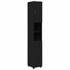 vidaXL Σετ Επίπλων Μπάνιου Επιτοίχιο 4 pcs Μαύρο 61 x 35 x 64 εκ.