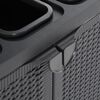 vidaXL Κάδος Απορριμμάτων με 2 Πόρτες Μαύρος 65 x 45 x 88 εκ. PP