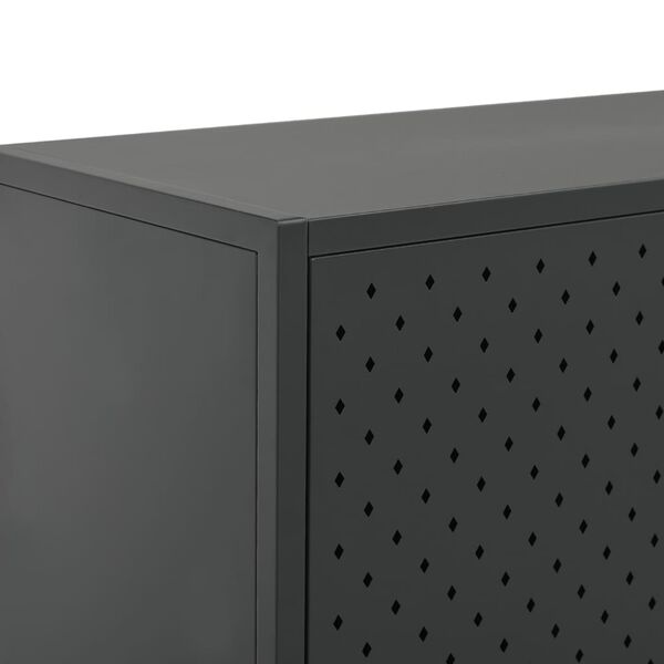 vidaXL Μπουφές Ανθρακί 75 x 35 x 75 εκ. από Ατσάλι