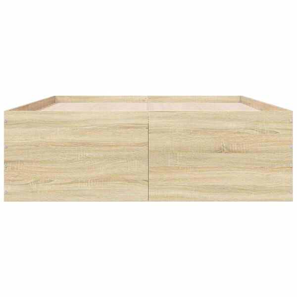 vidaXL Πλαίσιο Κρεβατιού Sonoma Δρυς 120x190 εκ. Επεξεργασμένο Ξύλο