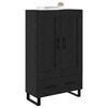 vidaXL Highboard &Mu;&alpha;ύ&rho;&eta; &Omicron;&xi;&upsilon;ά 69,5 x 31 x 115 &epsilon;&kappa;. &Epsilon;&pi;&epsilon;&xi;&epsilon;&rho;&gamma;&alpha;&sigma;&mu;έ&nu;&omicron; &xi;ύ&lambda;&omicron;
