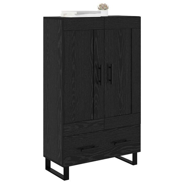 vidaXL Highboard &Mu;&alpha;ύ&rho;&eta; &Omicron;&xi;&upsilon;ά 69,5 x 31 x 115 &epsilon;&kappa;. &Epsilon;&pi;&epsilon;&xi;&epsilon;&rho;&gamma;&alpha;&sigma;&mu;έ&nu;&omicron; &xi;ύ&lambda;&omicron;