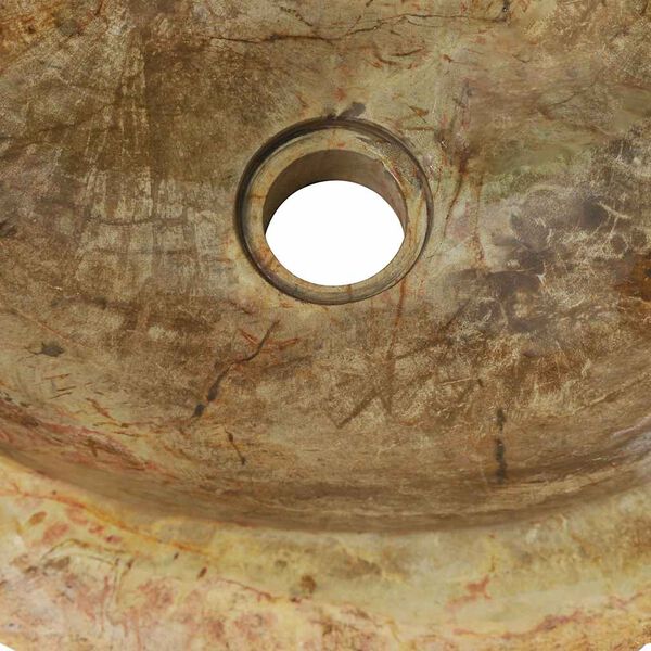 vidaXL Νιπτήρας Απολίθωμα Κρεμ 45 x 35 x 15 εκ. Πέτρινος