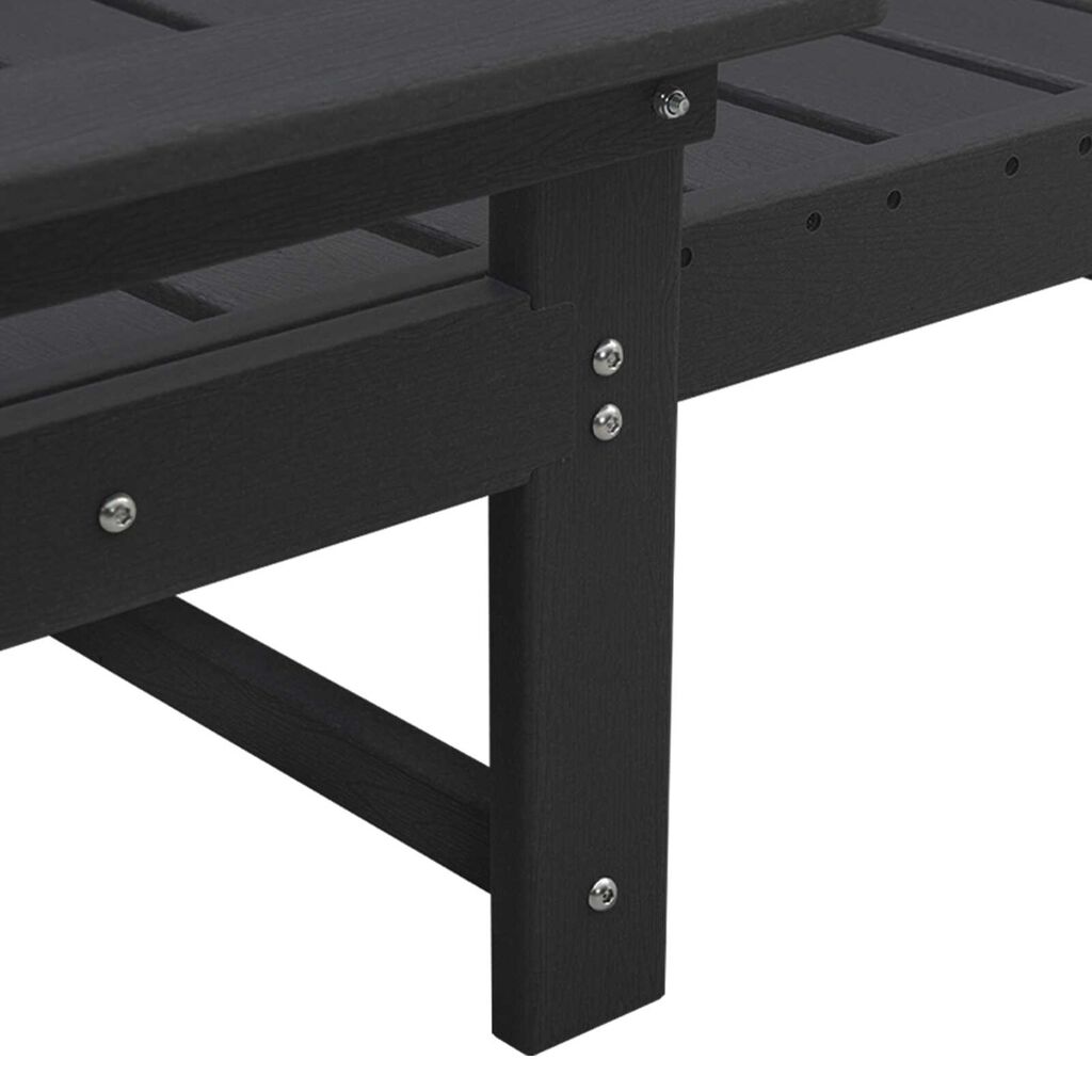 vidaXL Έπιπλα Χαλάρωσης Κήπου 3 pcs Μαύρο 38 x 38 x 46cm Πολυαιθυλένιο