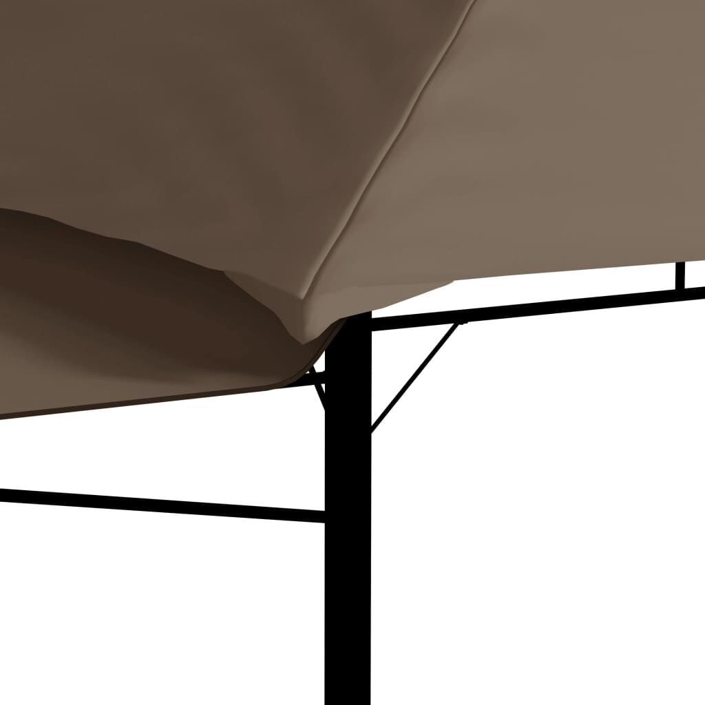 vidaXL Κιόσκι με 2 Επεκτεινόμενες Οροφές Taupe 3x3x2,75 μ. 180 γρ/μ²