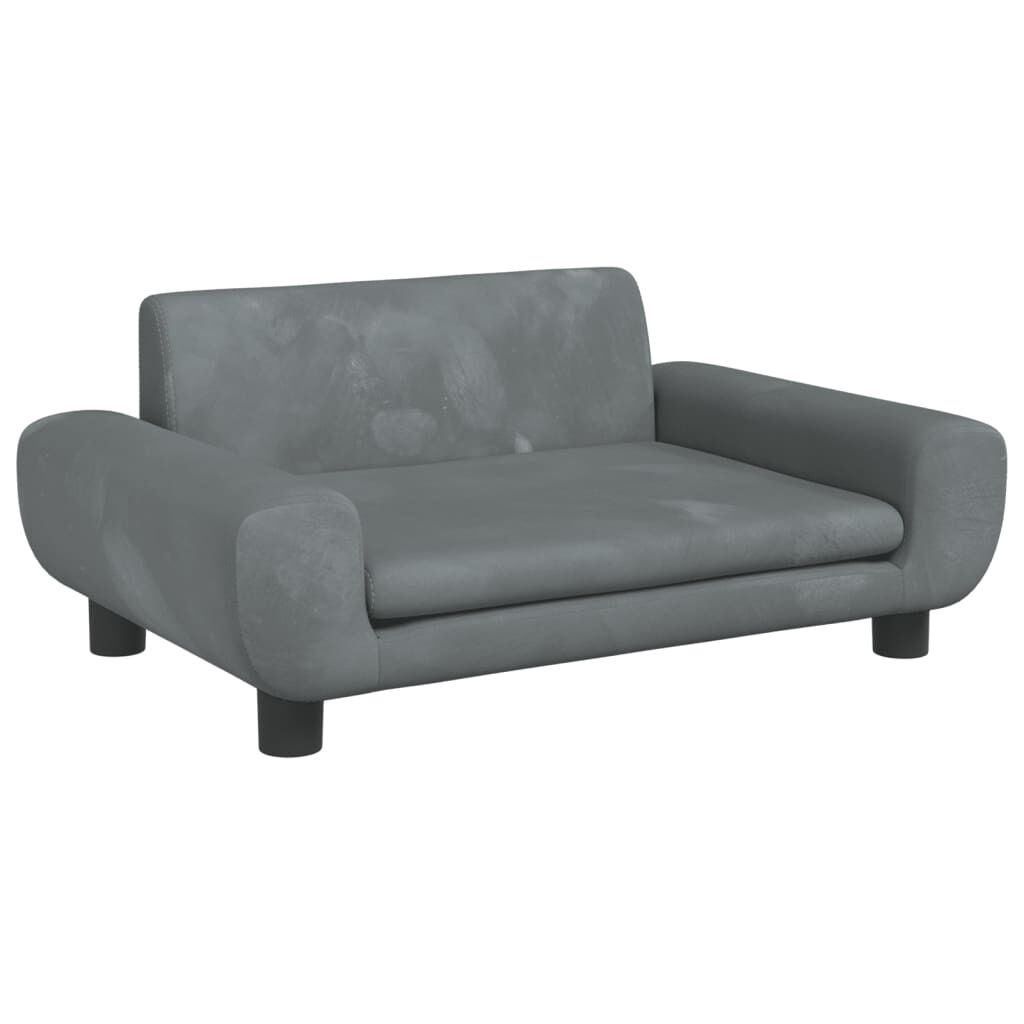 vidaXL Καναπές Παιδικός Σκούρο Γκρι 70 x 45 x 33 εκ. από Βελούδο