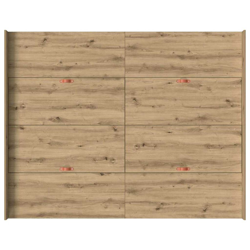 vidaXL Κρεβάτι με αποθηκευτικό χώρο artisan δρυς 140 x 200 cm