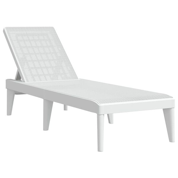 vidaXL Ξαπλώστρα Λευκή 186 x 60 x 29 από Πολυπροπυλένιο