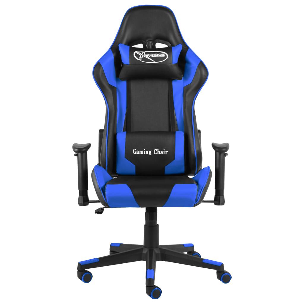 vidaXL Καρέκλα Gaming Περιστρεφόμενη Μπλε PVC