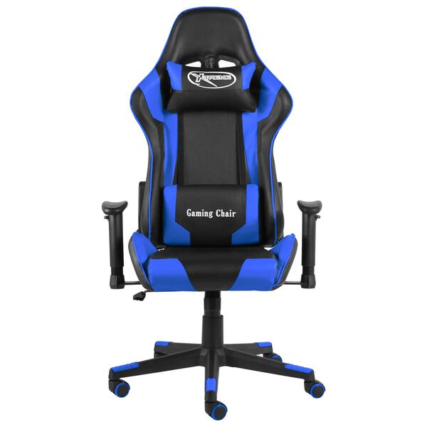 vidaXL Καρέκλα Gaming Περιστρεφόμενη Μπλε PVC