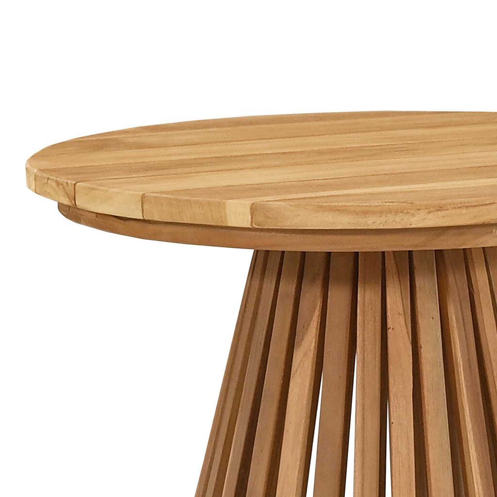 vidaXL Τραπέζι Κήπου Ø50x49.5 εκ. Μασίφ Ξύλο Teak