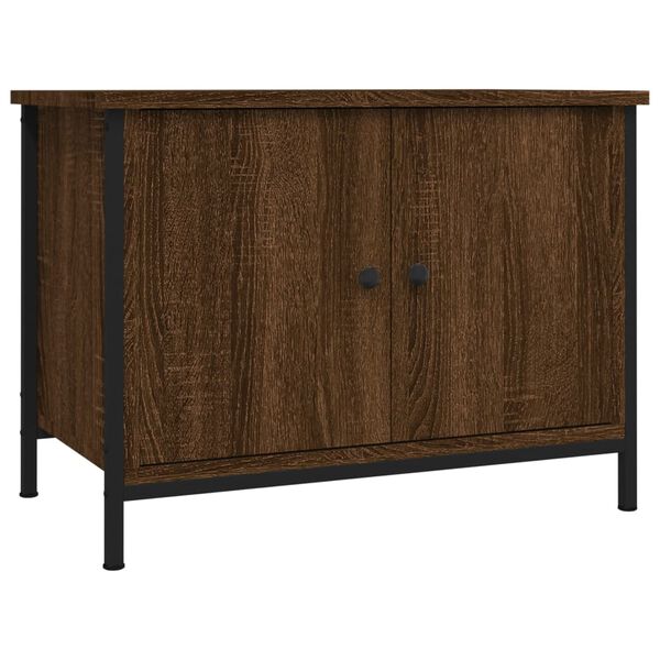 vidaXL Έπιπλο Τηλεόρασης με Πόρτες Καφέ Δρυς 60x35x45 εκ. Επεξ. Ξύλο