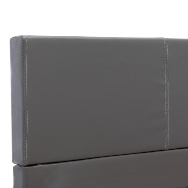 vidaXL Πλαίσιο Κρεβατιού Γκρι 160 x 200 εκ. από Συνθετικό Δέρμα