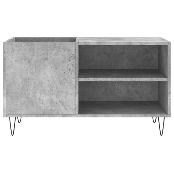 vidaXL Δισκοθήκη Γκρι Σκυροδέματος 85 x 38 x 48 εκ. από Επεξεργ. Ξύλο